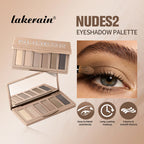 6 Colors Eyeshadow Palette Long-Lasting Rich Pigment Neutral Nude Tones Blendable Matte Shades Portable Daily Party Eye Makeup