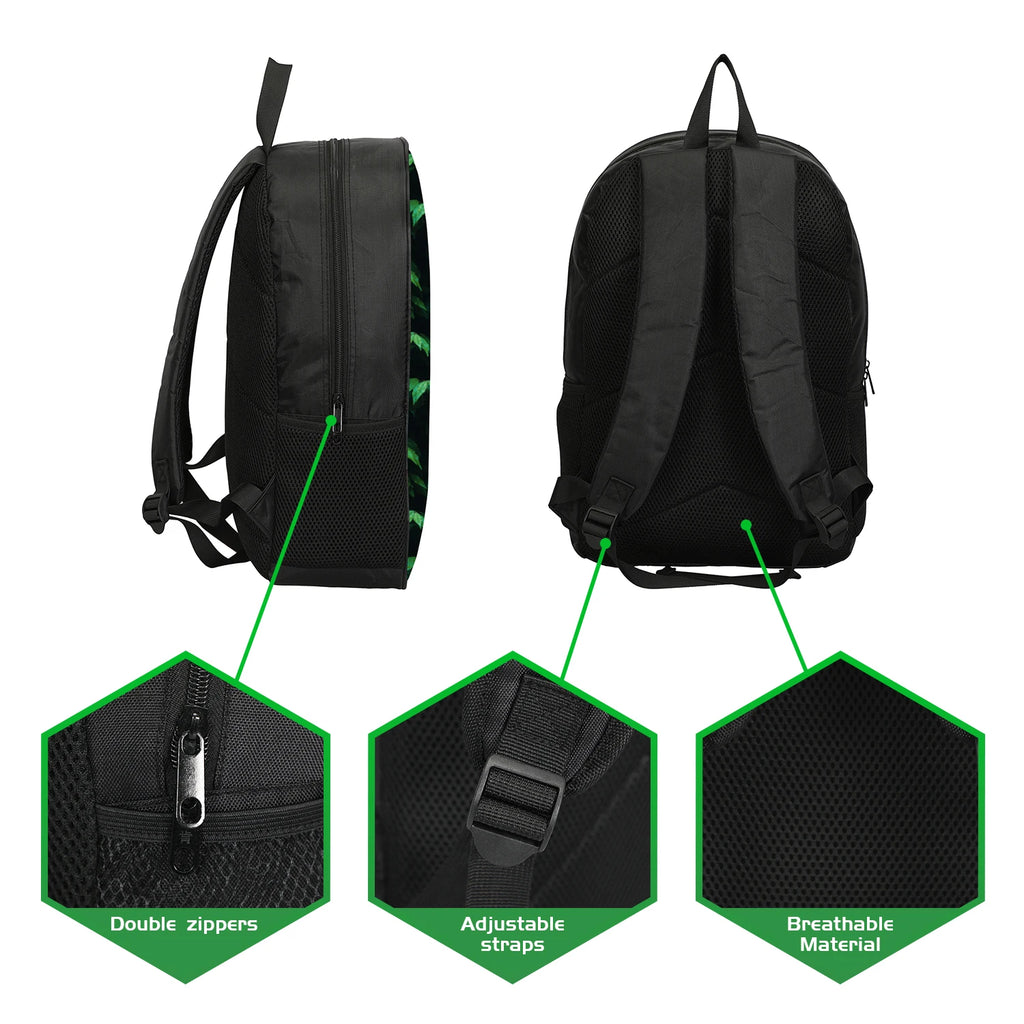 Kids 3Pcs Set Backpack Football Star Student School Shoulder Bag Pencil Bags Ronaldo Bookbag CR Rucksack Best Gift