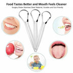 Halitosis Tongue Coating Tongue Cleaner Scraper Stainless Steel Remover Tongue Coated Brush Scraping Tongue Oral Hygiene Tools