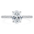 GRA 1ct Real Oval Moissanite Diamond Ring for Women 925 Sterling Silver Anniversary Party Gorgeous High Quality Fine Jewelry