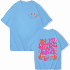 Be Happy Lift Heavy Tee Shirt for Women Funny Workout Weightlifting Graphic Tops Gym Mommy Short Sleeve T-shirts Female Clothing