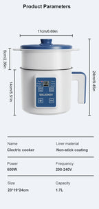 Electric Rice Cooker Single Double Layer Intelligent Automatic Home Mini  Kitchen Cooker 220V/EU Plug MultiCooker Steamed Rice P