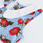 LPATTERN Girls' Vintage Rockabilly Dress Party Retro Polka Dot Floral Pattern A-line Dresses Pleated Skirt Knee-Length for 4-10Y