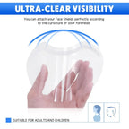 50Pcs Makeup Shower Face Visors Disposable Plastic Shower Visor Clear Face Cover Hairspray Salon Eyelash Extensions Styling Tool