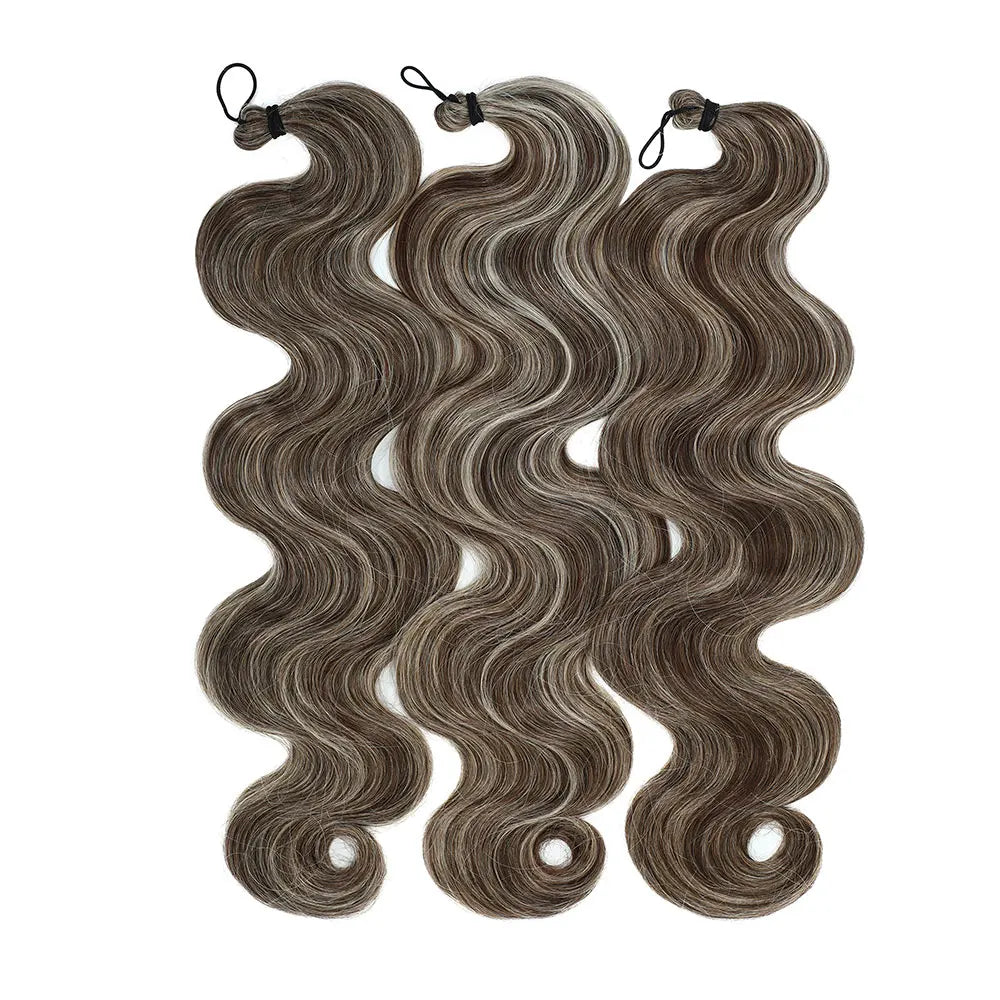 26 inch Body Wave Crochet Hair 3PCS Synthetic Braids Hair Ombre Blonde Balayage Natural Braiding Hair Extensions 300g/lot