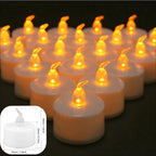 LED Candles 24/12 Pack Flameless Flickering Tea Light Warm White Candle for Party Wedding Birthday Christmas Gifts Home Decor