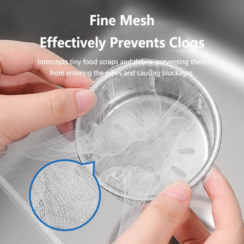 30-100Pcs Disposable Kitchen Sink Filter Sewer Drain Anti-blocking Garbage Bag Pool Leak Mesh Bag Strainer Sink Garbage Net