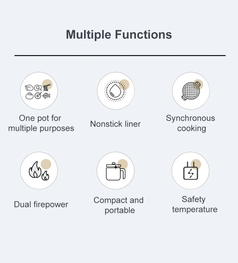 Electric Rice Cooker Single Double Layer Intelligent Automatic Home Mini  Kitchen Cooker 220V/EU Plug MultiCooker Steamed Rice P