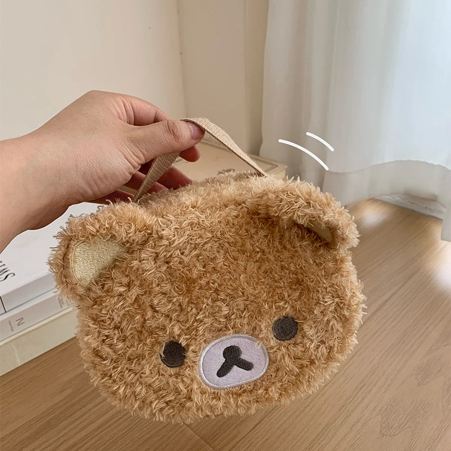 2026 NEW Plushes Makeup Case Anime Relaxed Bear Cosmetic Bag Women Jewelry Storage Pouch Girl Organizer Handbags Gift Hot Sales