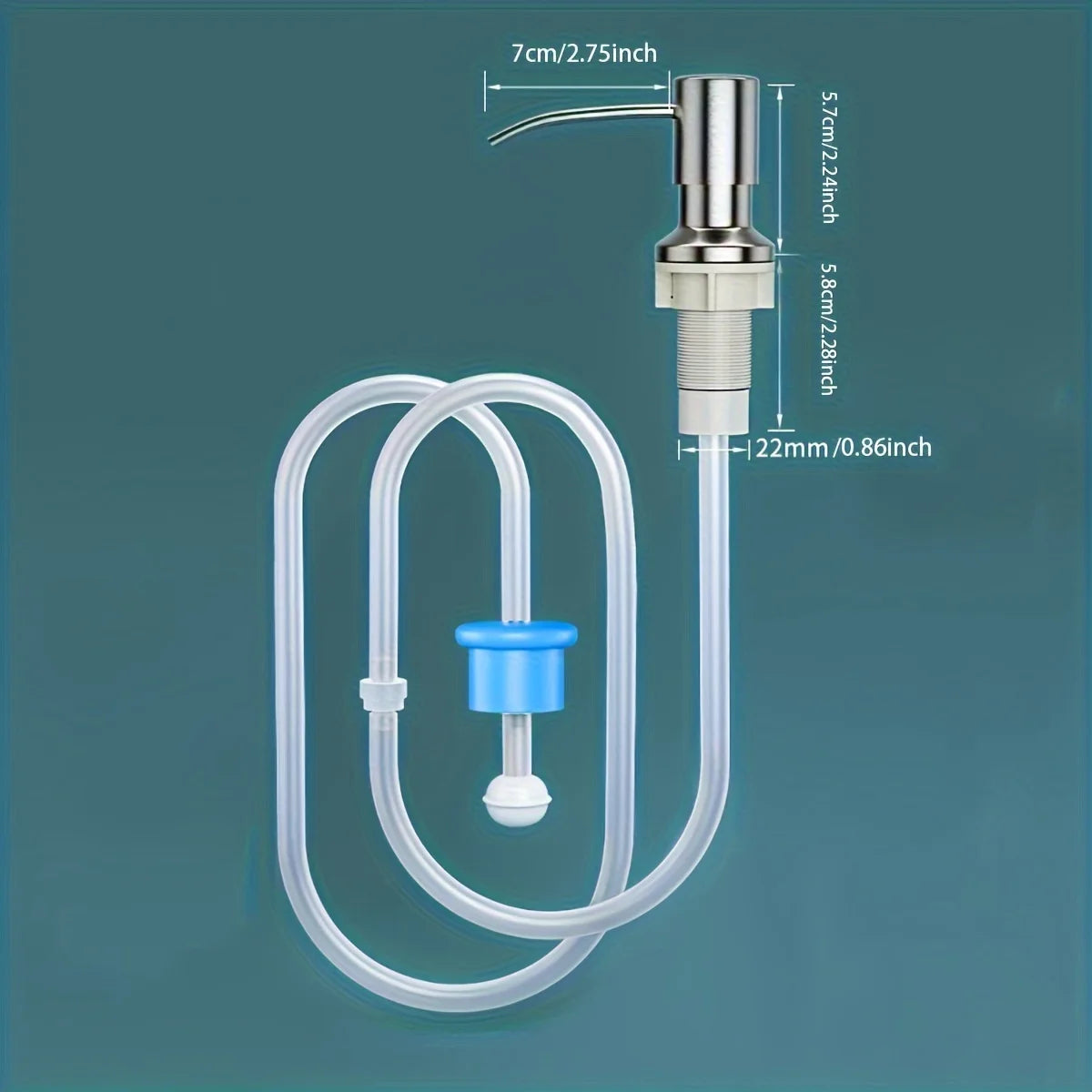 Sink Soap Dispenser for Kitchen Sink, Countertop Built in Sink Soap Dispenser with 40 Inch Extension Tube Kit
