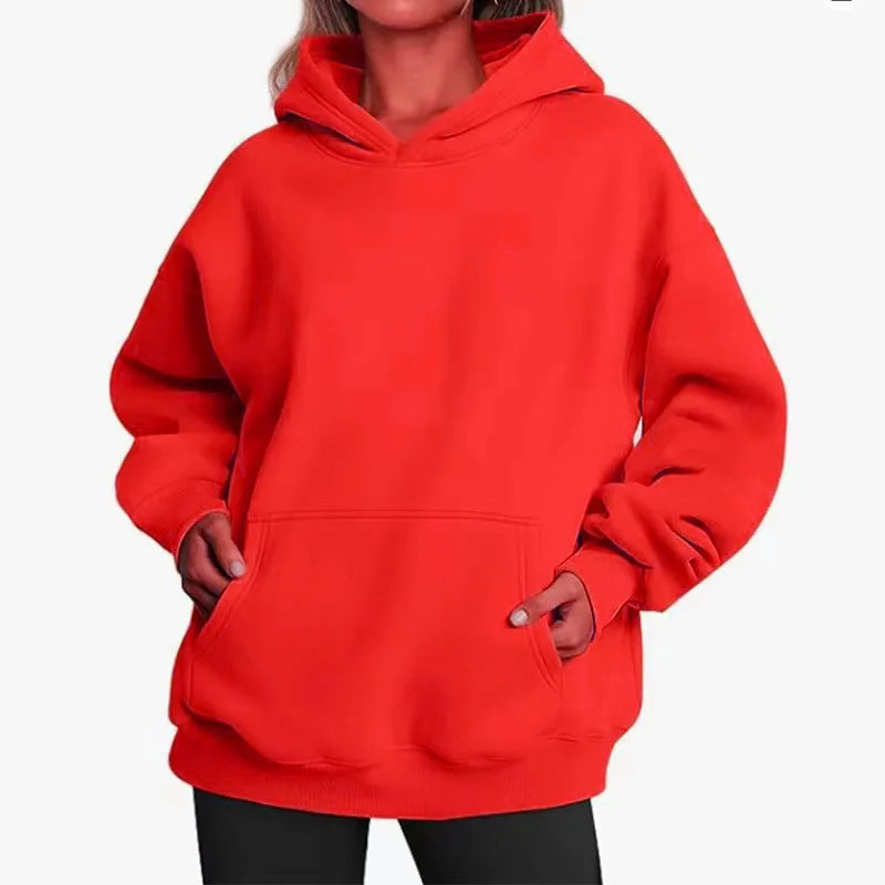 New Men Casual Hoodies Women Fleece Warm Hoodies Spring Autumn Pullovers Fashion Black Multiple Colour Oversized Sweatshirts Top