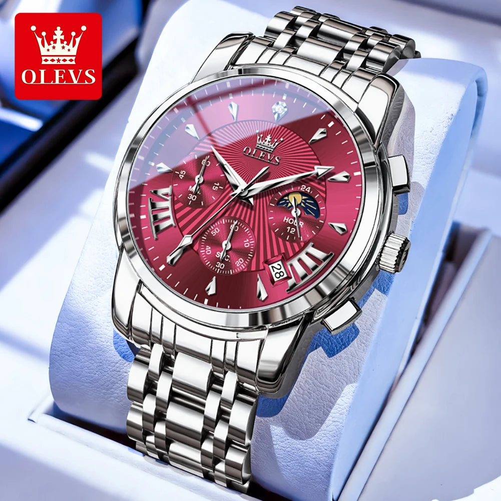 OLEVS Brand Watch Trendy Personalized Fashion Waterproof Luminous Quartz Men's Watch 2892