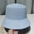 Women Straw Sun Hat Foldable Packable Wide Brim Summer Hat Flat Beach Hat Ladies Crochet Bucket Hat packable sun hat