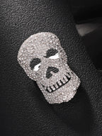 Rhinestone skull head Halloween top brooch women's Halloween dark style fashion personality clothing accessories brooch