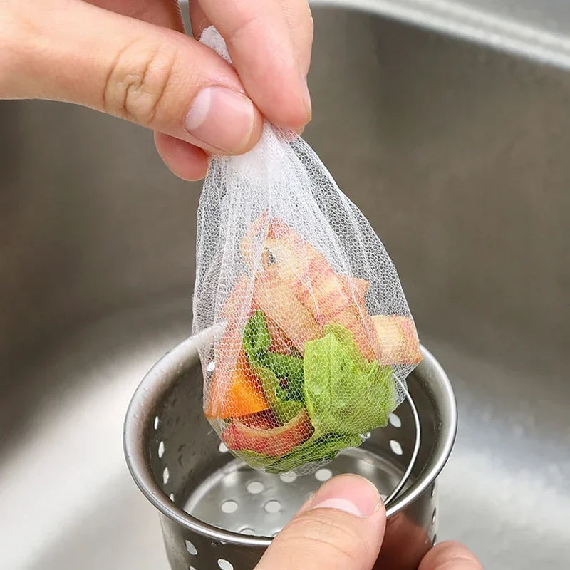 Disposable Sink Filter Mesh Bag Sink Strainer Drains Hole Anti-blocking Garbage Net Bags Kitchen Food Waste Collecting Filter