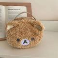 1PCS Cute Plushes Makeup Case Anime Relaxed Bear Cosmetic Bag Women Jewelry Storage Pouch Girl Organizer Handbags Gifts