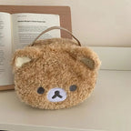 1PCS Cute Plushes Makeup Case Anime Relaxed Bear Cosmetic Bag Women Jewelry Storage Pouch Girl Organizer Handbags Gifts