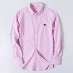 Large Size Full Men's Shirts 100% Pure Cotton Oxford Business Casual Shirt Soft Slim Fit Formal Plain Shirt Long Sleeve Clothes