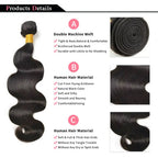 Body Wave Bundles Natural Black Human Hair Brazilian Hair Weave Bundles Human Hair Extensions 1 3 4 PCS Bundles