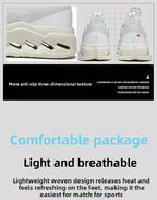 Men's Running Shoes Breathable Mesh Shock Absorption Hollow Out Sole Lightweight Sports Sneakers Non-slip Walking Shoes