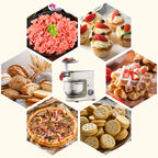 BioloMix 7L Food Mixers for Baking, 1200W DC Motor Stand Mixer, with Dough Hook, Whisk & Beater, Meat Grinder Attachment