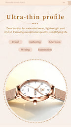 OLEVS Brand Original Fashion Slim Quartz Watch Women Elegant Watches Stainless Steel Waterproof Week Date Watches For Woman