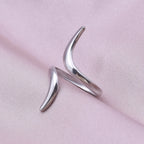 Simple Geometry Fashion Stainless Steel Open Rings For Women Men Accessories Silver Color Heart Sun Round Blank Base DIY Anillos