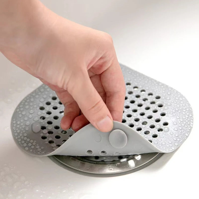 1pc Sink Anti Clogging Artifact Floor Drain Cover Bathroom Hair Filter Kitchen Sink Drain Hair Filter Mesh Cover TPR