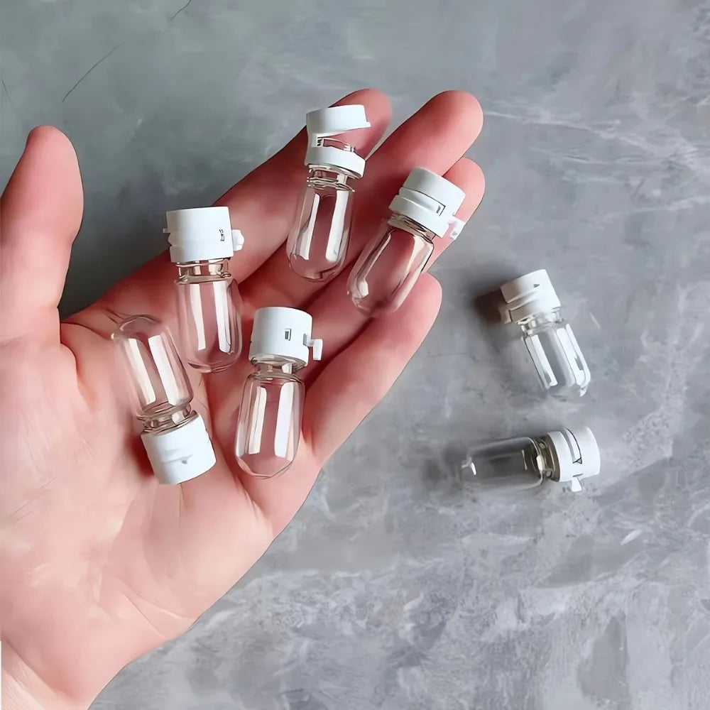 2/5PCS Clear Leak-Proof Travel Bottle for Makeup Remover & Lotion Containers Dispenser with Flip-Top Essence Bottled Separately
