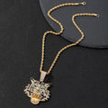 Hip Hop Big 3D Tiger Pendant Necklace Crystal Cuban Chain HipHop Iced Out Bling Necklaces Men Women Fashion Charm Jewelry