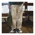 Maden Vintage 11.2oz White Cottonseed Hull Jeans Casual Loose Fit Straight Trousers for Men's Spring and Fall Chino Cargo Pants