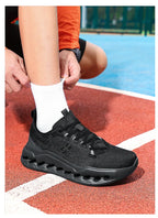 Men's Running Shoes Breathable Mesh Shock Absorption Hollow Out Sole Lightweight Sports Sneakers Non-slip Walking Shoes