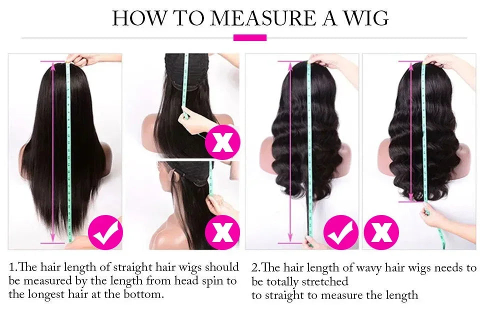 Natural Color Long Body Wave Human Hair Wig 13x6 13x4 360 7x6 HD Lace Frontal Closure 40 46 Inch Human Hair No Shed No Tangle for Women Daily Wear