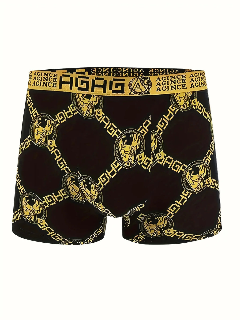 4 Pieces Fashionable Men Underwear Antibacterial Men Boxershorts Retro Print Men Underpant Soft Boys Thin Flat Corner Panties