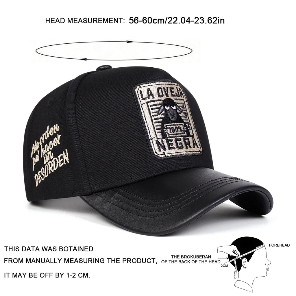 Unisex LA OVEJA NEGRA Letter Embroidery Baseball Caps Spring and Autumn Outdoor Adjustable Casual Hats Sunscreen Hat Sports Cap