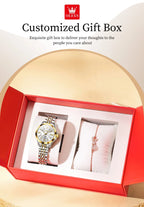 OLEVS 3620 Women Watch Luxury Brand Diamond Quartz Watch Fashion Automatic Calendar Waterproof Women Watch Bracelet Set Reloj