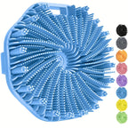 1pc Soft Silicone Exfoliating Brush Cleanser Manual Body Cleansing Scrubber Shower Gentle Massage Bath Brush Bathroom Accessorie