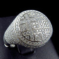 European and American Trendy Inlaid Crystal Women Men's Rings Banquet Fashion Business Ring Jewelry