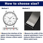 20mm 22mm Watch Straps Steel Metal Watch Bands Curved Arc End Bracelet Waterproof Diving Replacement Wristband Belt Accessories