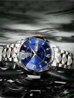 BINBOND 2pcs/Set Couple Watches Fashion Diamond Valentine Day Gift Stainless Steel Watch Men Women 30M Waterproof Quartz Watch