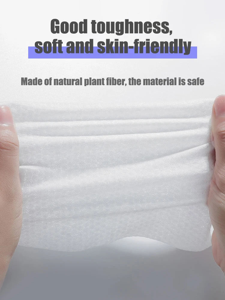1 Pack 30 Count Thickened Disposable Face Towel 100% Cotton Soft Fabric Travel Cleansing Dry Wet Makeup Remover Pearl Cotton Reu