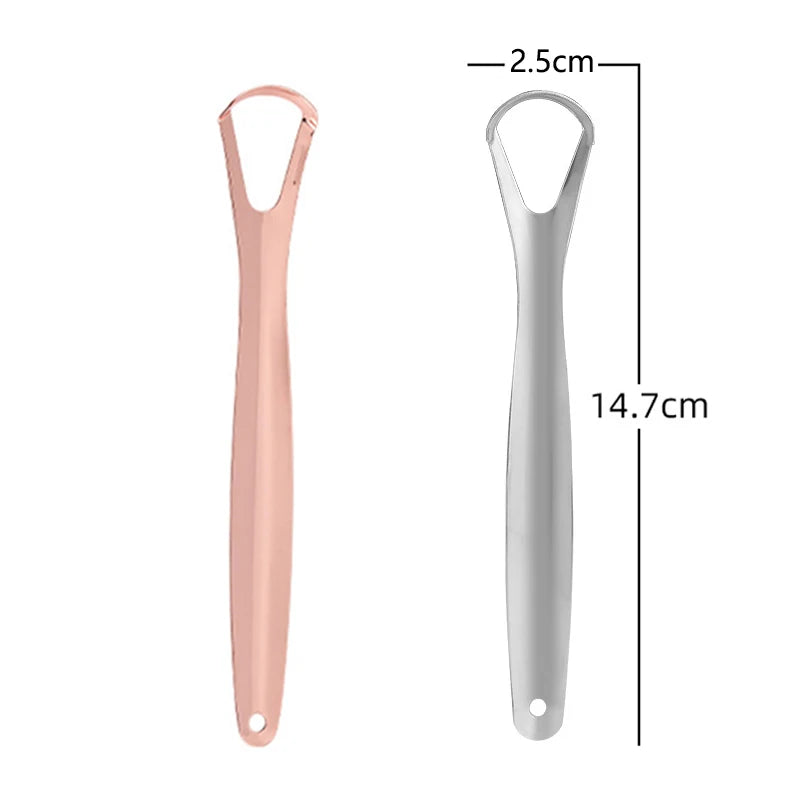 Open Type Tongue Scraper Stainless Steel Oral Tongue Cleaner Brush Cleaning Coated Tongue Toothbrush Oral Hygiene Care Tools