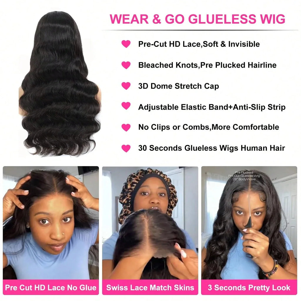 13x4 HD Transparent Lace Front Wigs For Women 34 Inch Body Wave Human Hair Wig 250% Density Pre Plucked Lace Frontal Wig