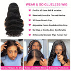 13x4 HD Transparent Lace Front Wigs For Women 34 Inch Body Wave Human Hair Wig 250% Density Pre Plucked Lace Frontal Wig