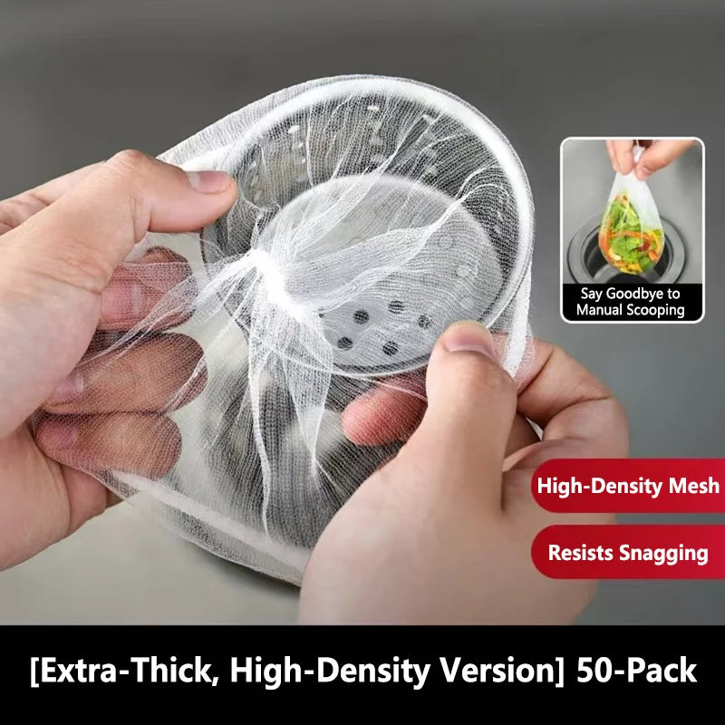 30-100Pcs Disposable Kitchen Sink Filter Sewer Drain Anti-blocking Garbage Bag Pool Leak Mesh Bag Strainer Sink Garbage Net