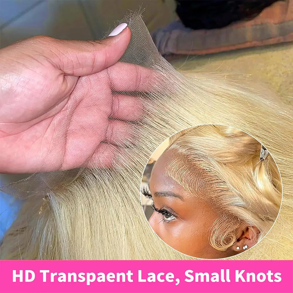 613 Blonde 13X4 13x6 Straight HD Lace Front Wigs Human Hair 200% Density Colored Lace Front  Human Hair Wigs Natural Hairline
