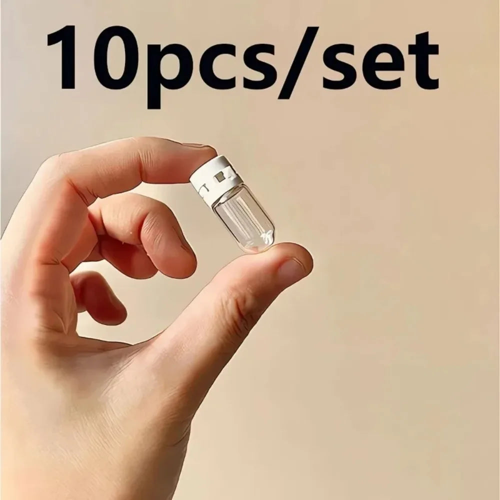 10pcs Clear Leak-Proof Travel Bottle for Makeup Remover & Lotion, Portable Dispenser with Flip-Top Essence Bottled Separately