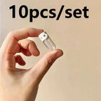 10pcs Clear Leak-Proof Travel Bottle for Makeup Remover & Lotion, Portable Dispenser with Flip-Top Essence Bottled Separately