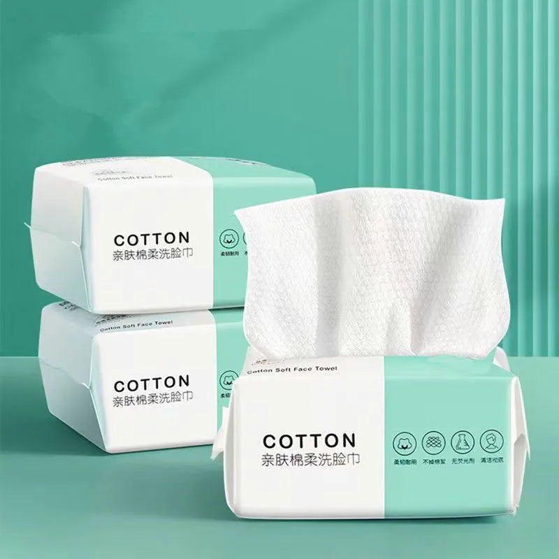 Disposable Face Towel Travel Facial Cleansing Wet And Dry Makeup Remover Pearl Cotton Soft Makeup Nonwoven Towel
