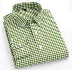 High Quality 100% Cotton Fashion Korena Popular Plaid Shirts for Men Slim Fit Formal Casual Shirt Trends Elegant Office Clothes